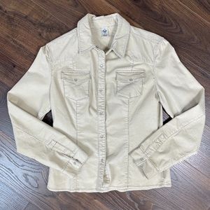 PRANA Cord Western Snap Button Shirt Size Large